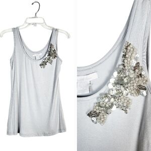 Charlotte Russe Y2K tank top with floral sequin